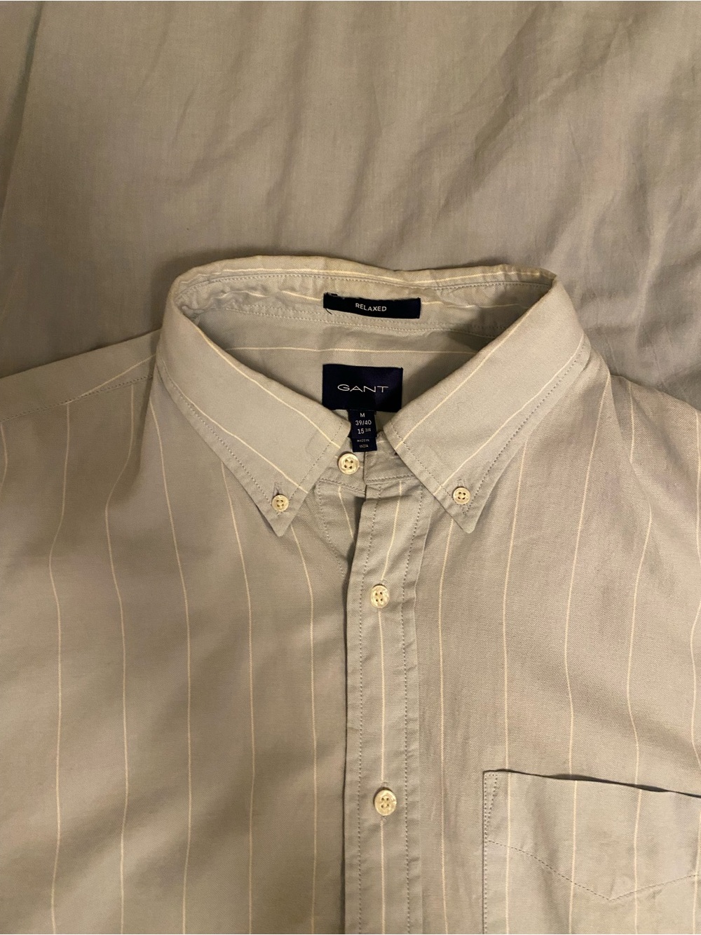 Gant Men's Button-Down Shirt in striped light blue